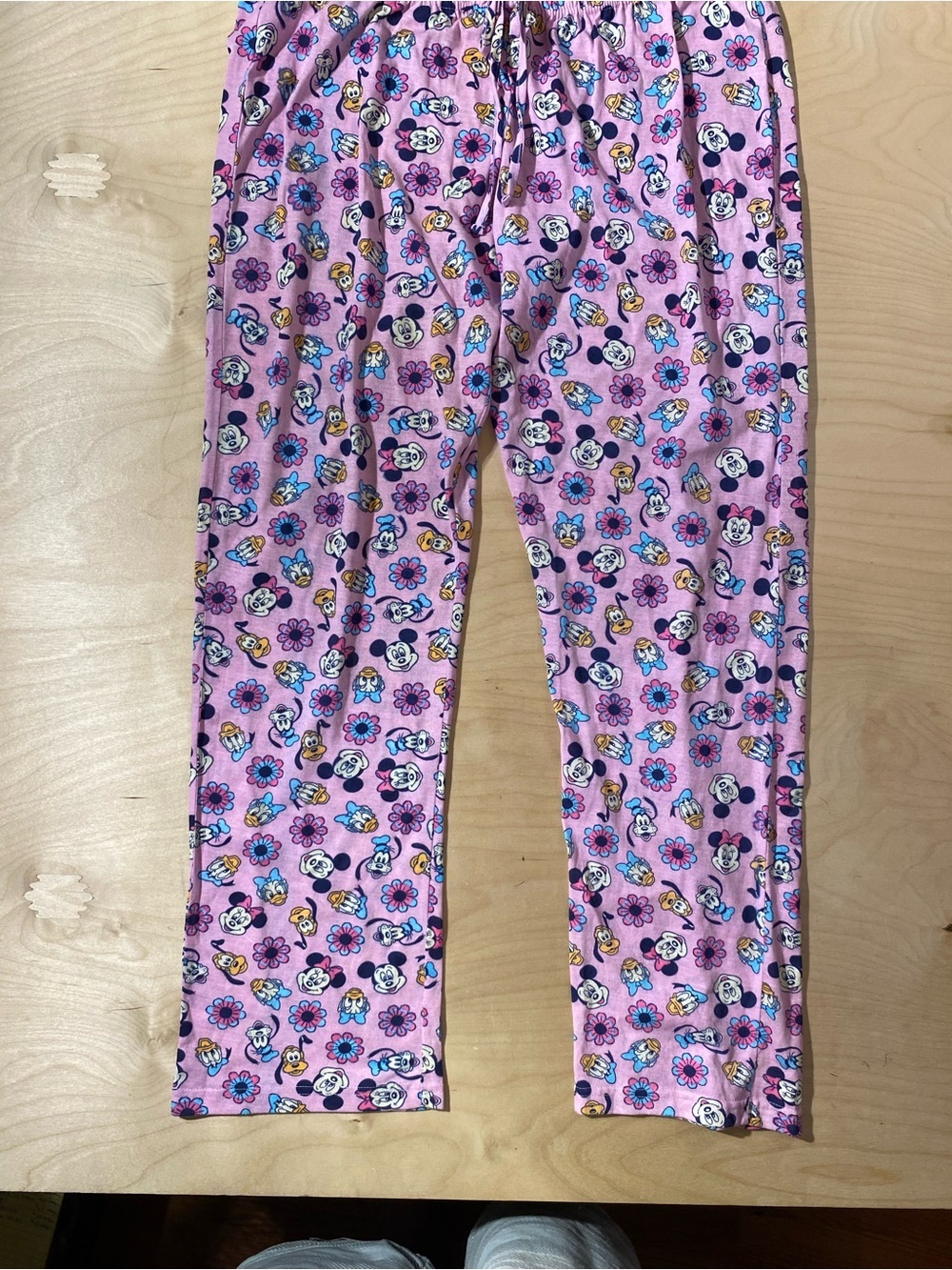 Disney Pink Character Floral Pajama Bottoms Large (RI) - Picture 3 of 8